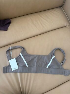 Monday Swimwear Gray Wireless Bralette with Light Trim